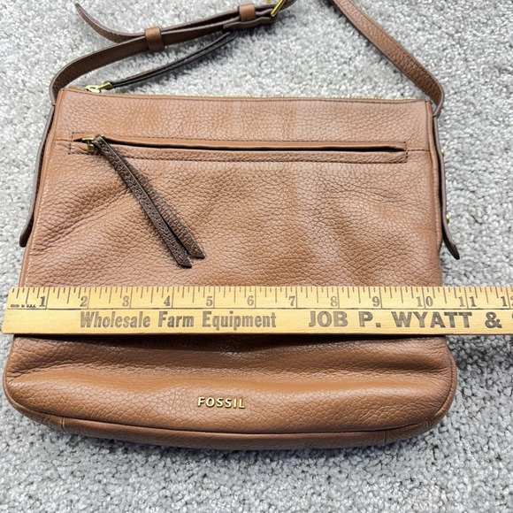 Fossil‎ Brown Leather Crossbody Shoulder Bag - Picture 2 of 13